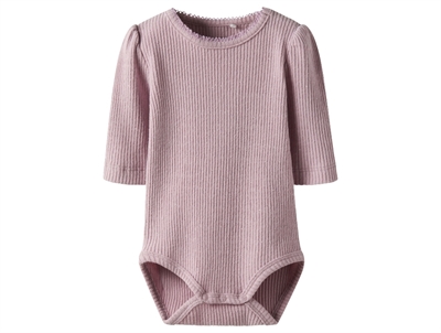 Name It body keepsake lilac in rib with glitter
