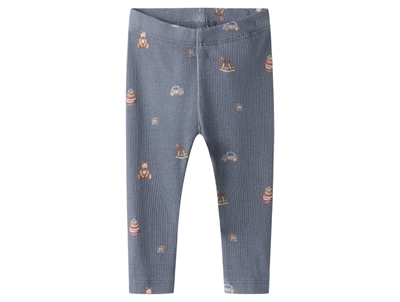 Name It leggings chateau gray with bee print