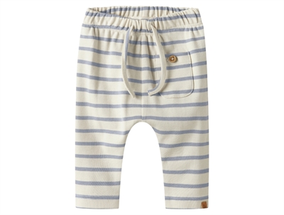 Lil' Atelier trousers turtledove with blue stripes