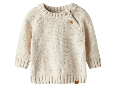 Lil' Atelier knit sweater turtledove with buttons