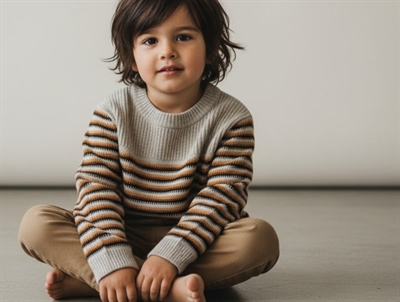 FUB knit sweater oat melange in merino wool