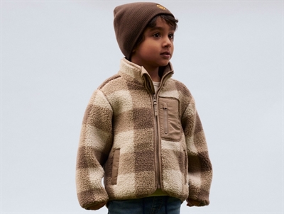 Name It teddy jacket violet ice with ruffle details