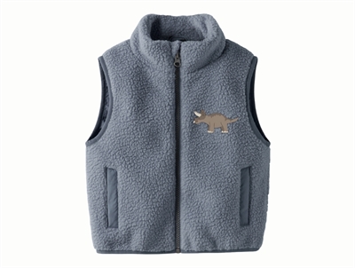 Name It teddy vest flint stone with dinosaur