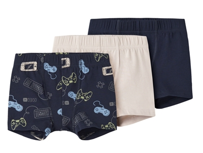 Name It boxer shorts 3-pack titan/black with skateboard print