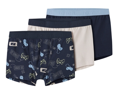 Name It boxer shorts 3-pack titan/black with skateboard print