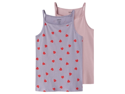 Name It undershirts 2-pack pearl/peony with ballerina print