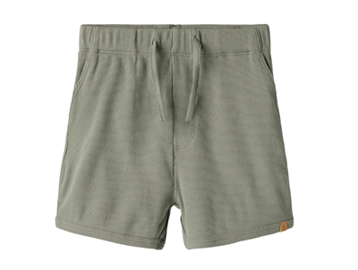 Lil' Atelier MINI shorts green in rib
