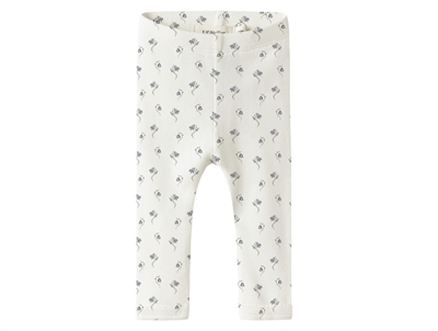 Lil' Atelier leggings coconut milk with floral print