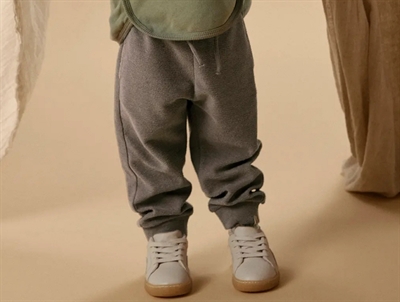 Lil' Atelier transitional jacket shitake with checks and teddy collar