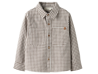 Lil Atelier turtledove checkered shirt