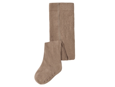 Lil Atelier rugby tan pointelle cotton tights