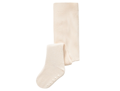 Lil Atelier rugby tan pointelle cotton tights