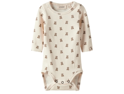 Lil' Atelier body turtledove with teddy bear print