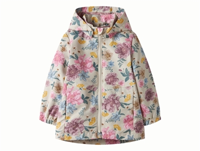 Name It teddy jacket violet ice with ruffle details