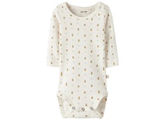Lil Atelier turtledove rhinoceros/elephant bodysuit
