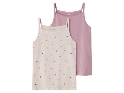 Name It undershirts 2-pack pearl/peony with ballerina print