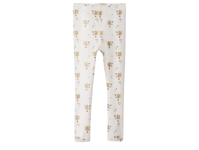 Lil' Atelier leggings coconut milk with flowers and fairy print