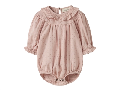 Lil' Atelier transitional jacket shitake with checks and teddy collar