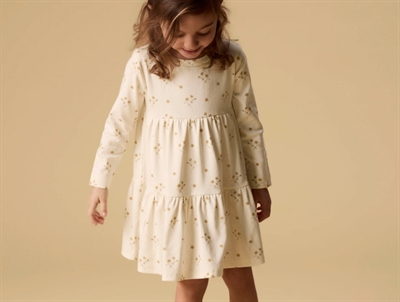 Lil' Atelier transitional jacket shitake with checks and teddy collar