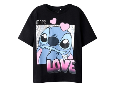 Name It glitter top mauve mist with bow