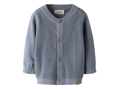 Lil' Atelier transitional jacket shitake with checks and teddy collar