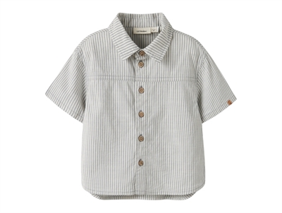 Lil' Atelier transitional jacket shitake with checks and teddy collar