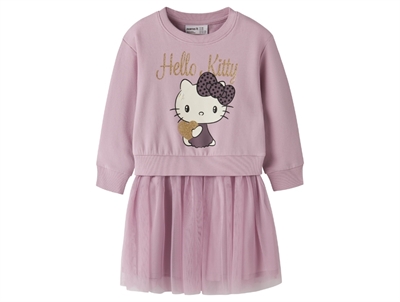 Name It dress keepsake lilac with tulle and Hello Kitty