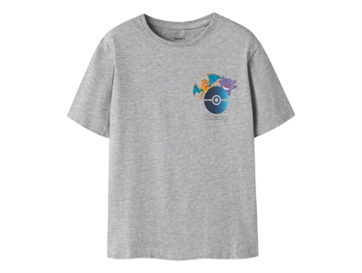 Name It t-shirt grey melange with Pokémon print