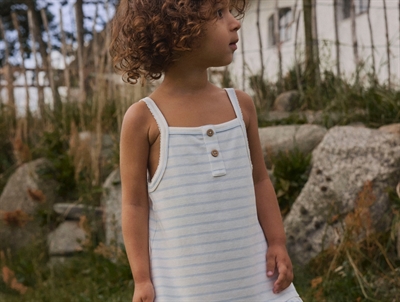 Lil Atelier dress coconut milk with blue stripes