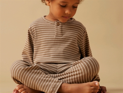 Lil' Atelier trousers turtledove with blue stripes