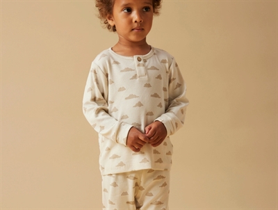 Lil' Atelier trousers turtledove with blue stripes