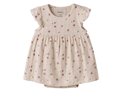 Name It body dress peyote melange with strawberry print