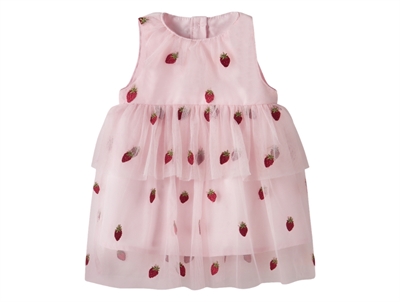 Name It dress cradle pink with strawberry embroidery