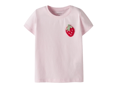 Name It t-shirt cradle pink with strawberry detail