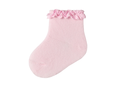 Name It socks cradle pink with frill trim