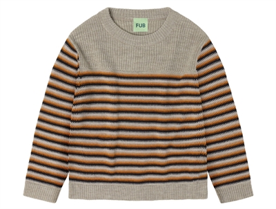 FUB knit sweater oat melange in merino wool