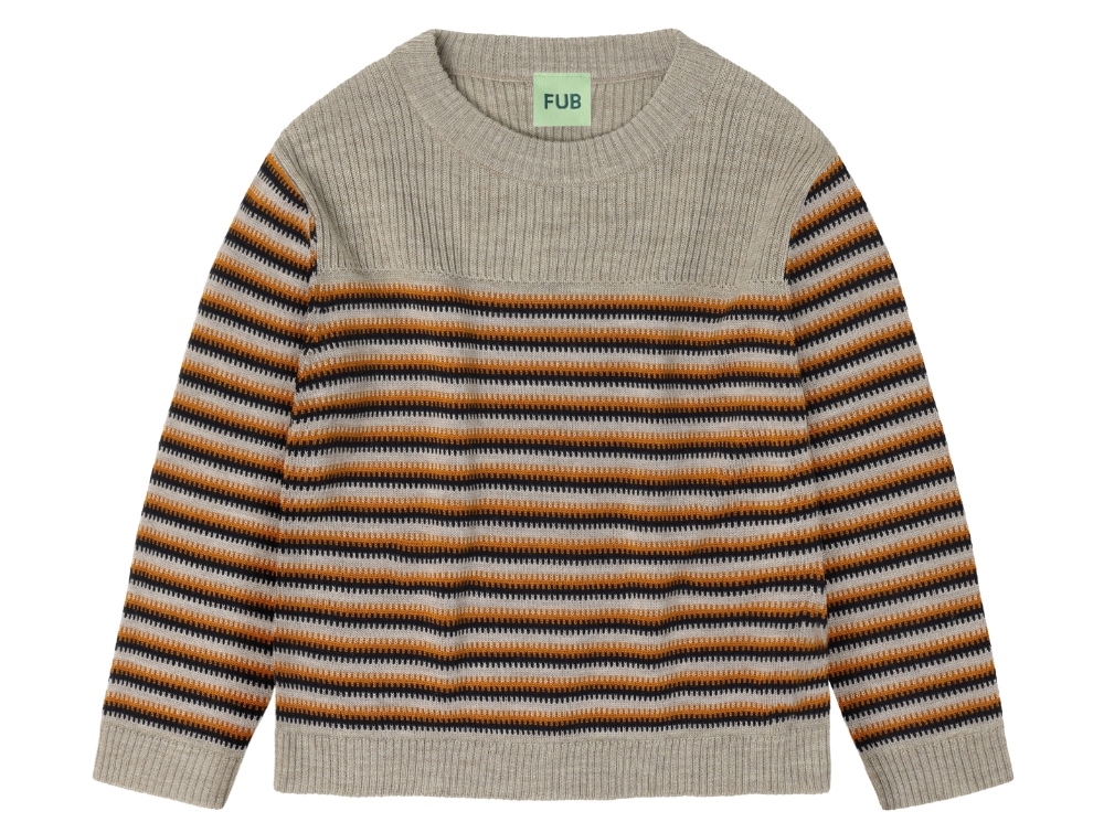 FUB knit sweater oat melange in merino wool