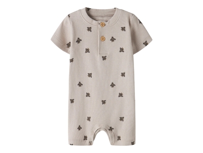Name It summer romper chateau gray with bee print