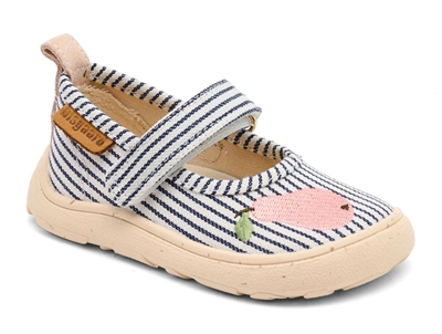 Bisgaard slippers navy with dots  