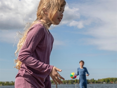 Joha heather wool/silk top with long sleeves