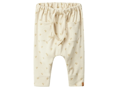 Lil' Atelier trousers turtledove with crab print and adjustable waist