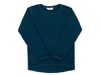Joha navy shirt merino wool/silk  