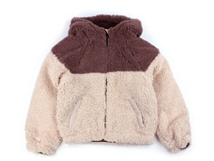 Kids ONLY rose brown/rose smoke teddy hooded transitional jacket