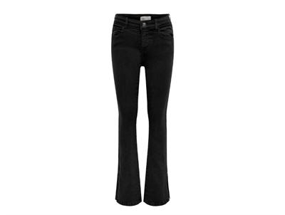 Kids ONLY black flared split trousers