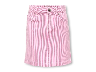 Kids ONLY cloud dancer/fuchsia pink striped skirt