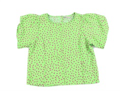 Kids ONLY summer green/w. sugar plum geo hearts printed top
