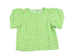 Kids ONLY summer green/w. sugar plum geo hearts printed top