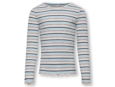 Kids ONLY cloud dancer/blue grotto striped top