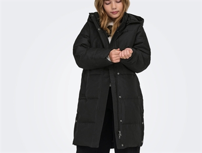 Kids ONLY puffer winter coat black with hood