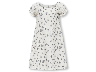 Kids ONLY cloud dancer/black flower printed dress